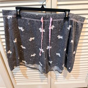 Laura Ashley Heather Gray Knit Top with Dark Green Label